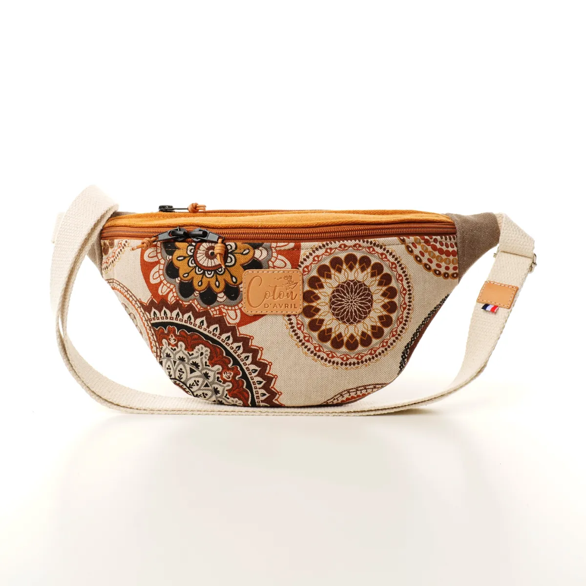 Sac banane Coton d'Avril Melisse Mandala brun