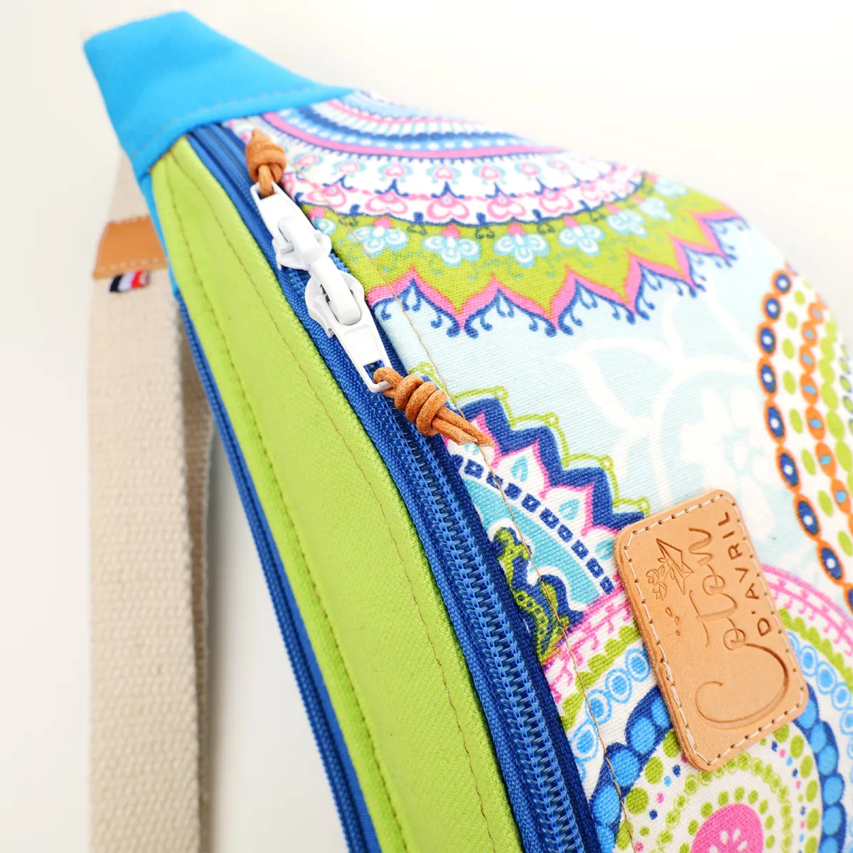 Sac banane Coton d'Avril Melisse Mandala couleurs