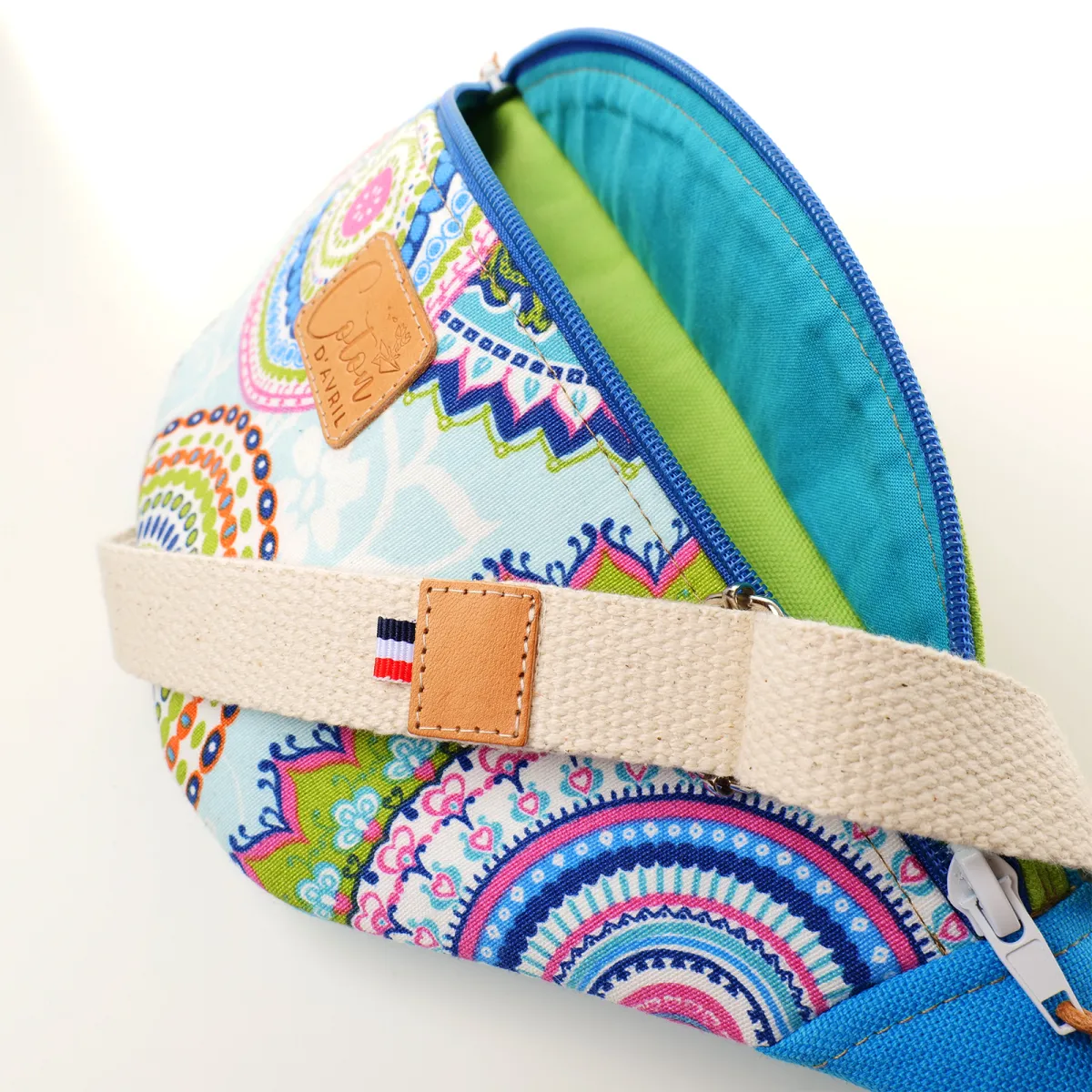 Sac banane Coton d'Avril Melisse Mandala couleurs