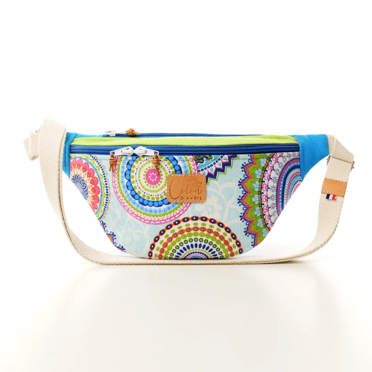 Sac banane Coton d'Avril Melisse Mandala couleurs
