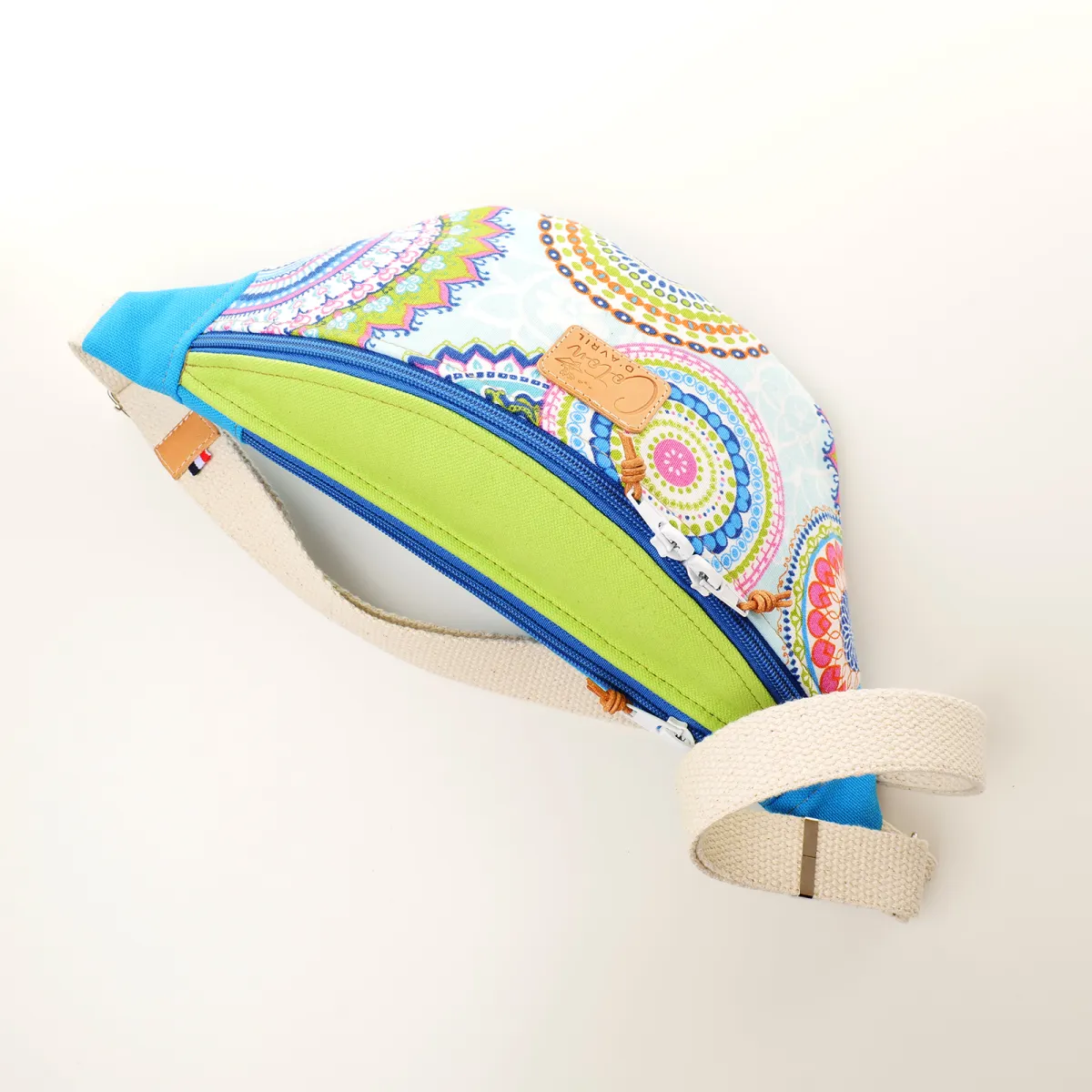 Sac banane Coton d'Avril Melisse Mandala couleurs