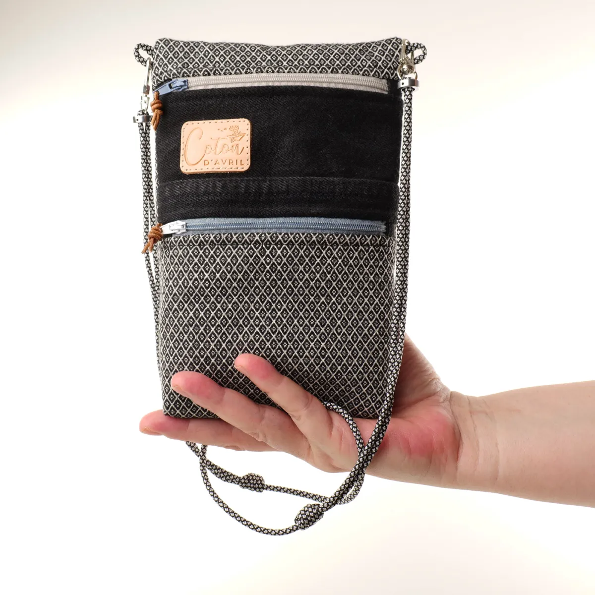 Mini sac Coton d'Avril Alix Fusain