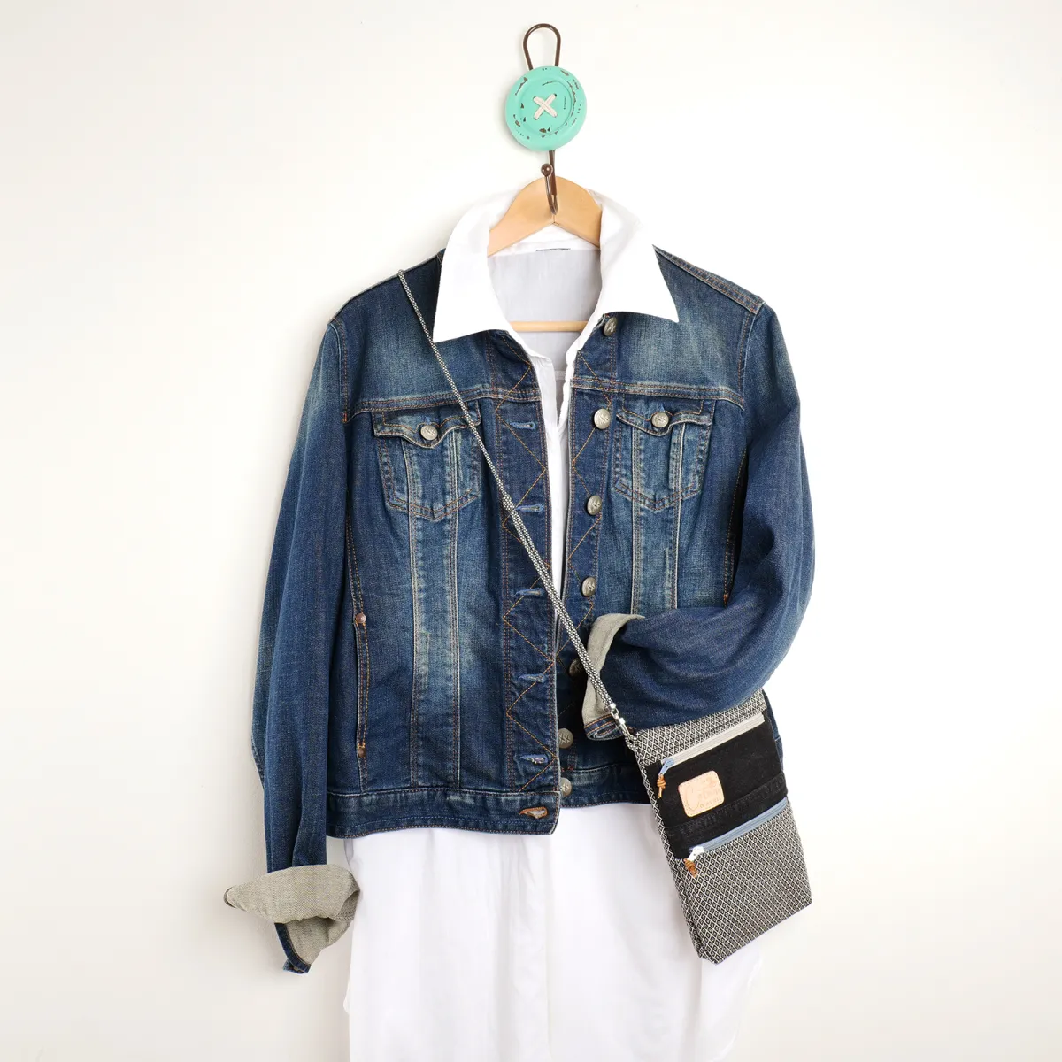 Mini sac Coton d'Avril Alix Fusain