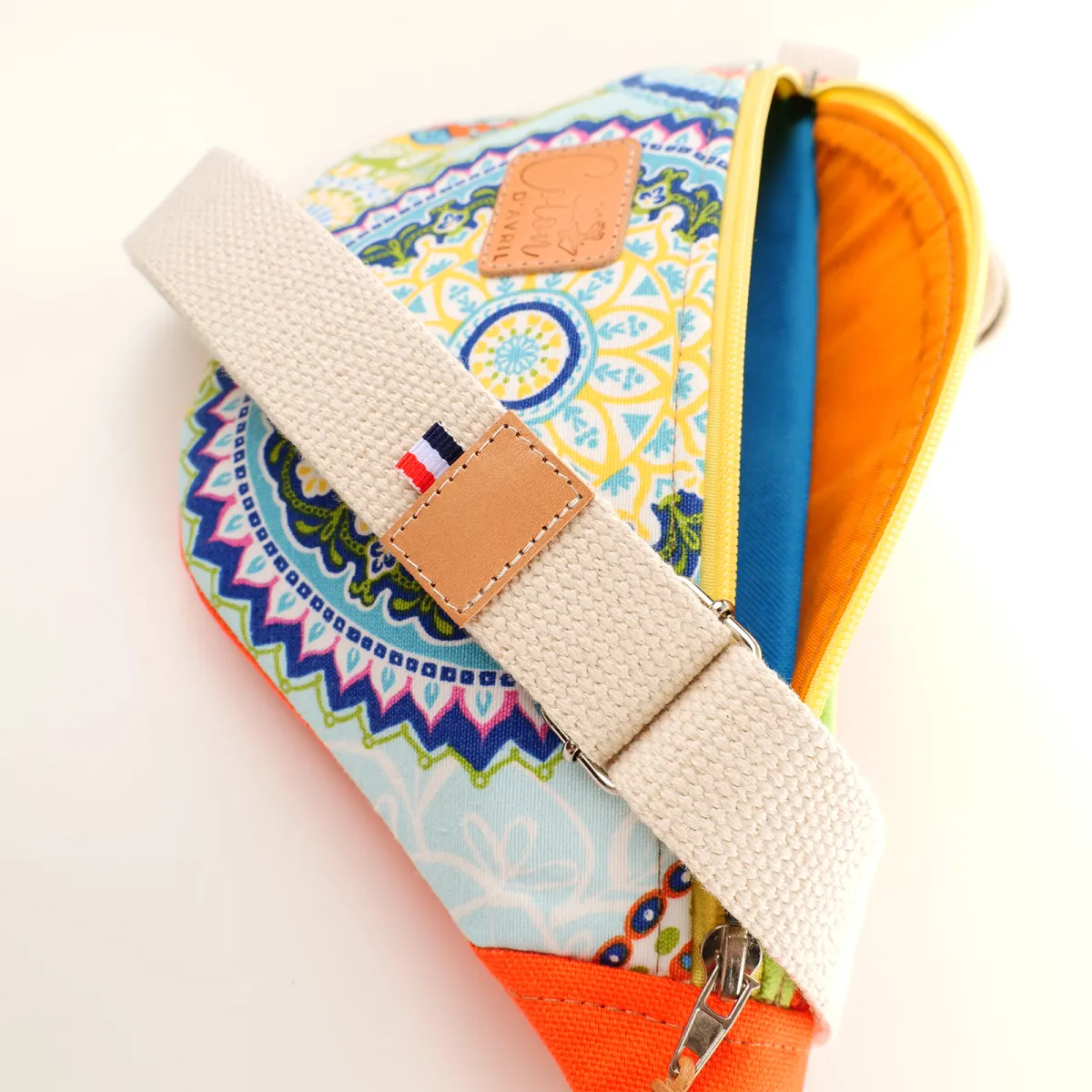 Sac banane Coton d'Avril Melisse couleurs orange