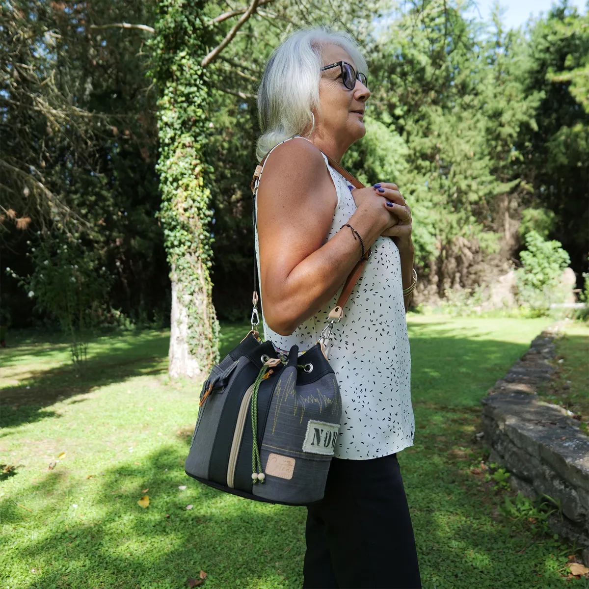 Sac seau Coton d'Avril ANGELE Carbone EDITON NORD