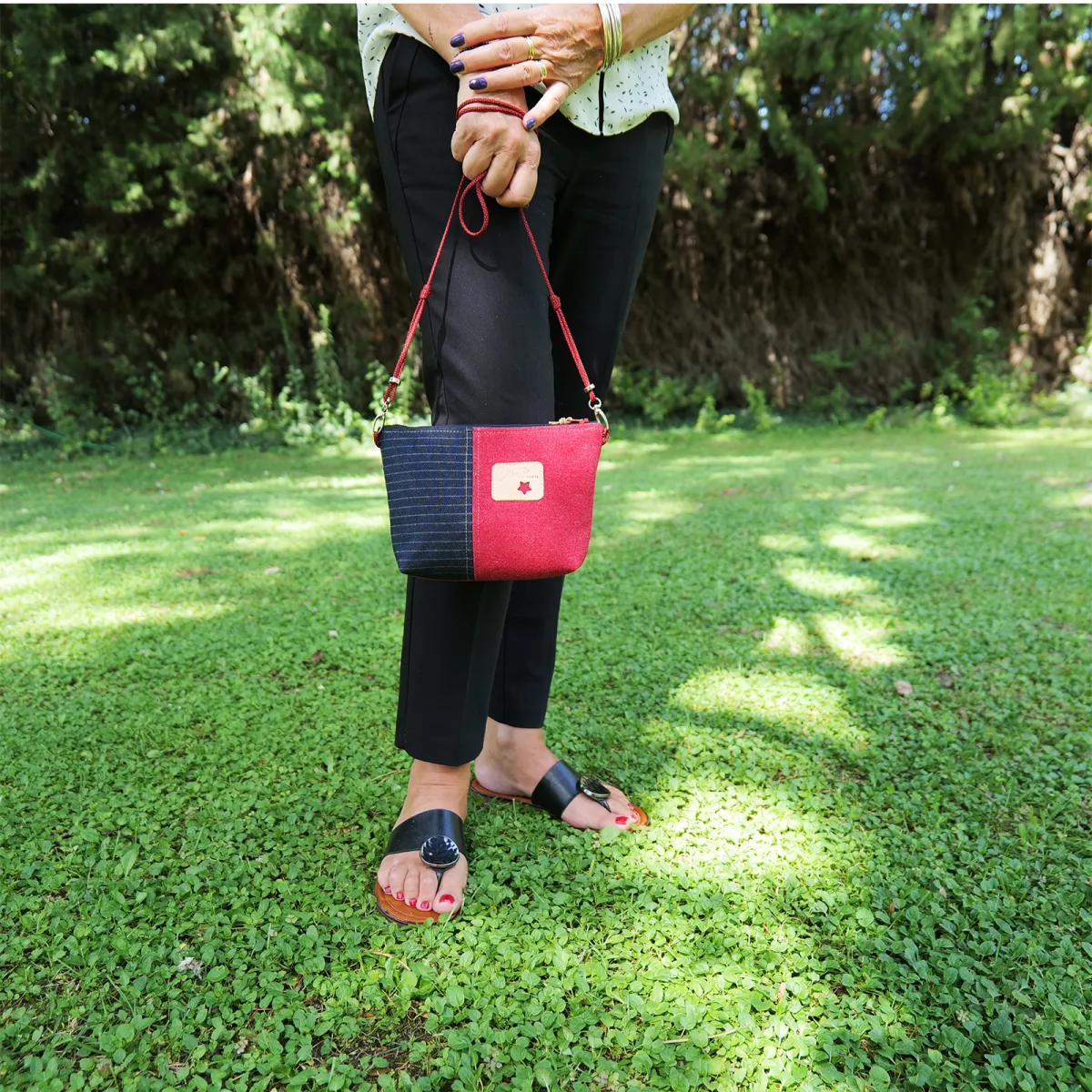 Mini sac Pochette Coton d'Avril Jano Rubis
