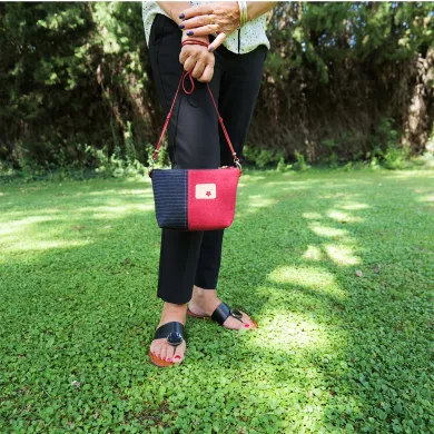 Mini sac Pochette Coton d'Avril Jano Rubis