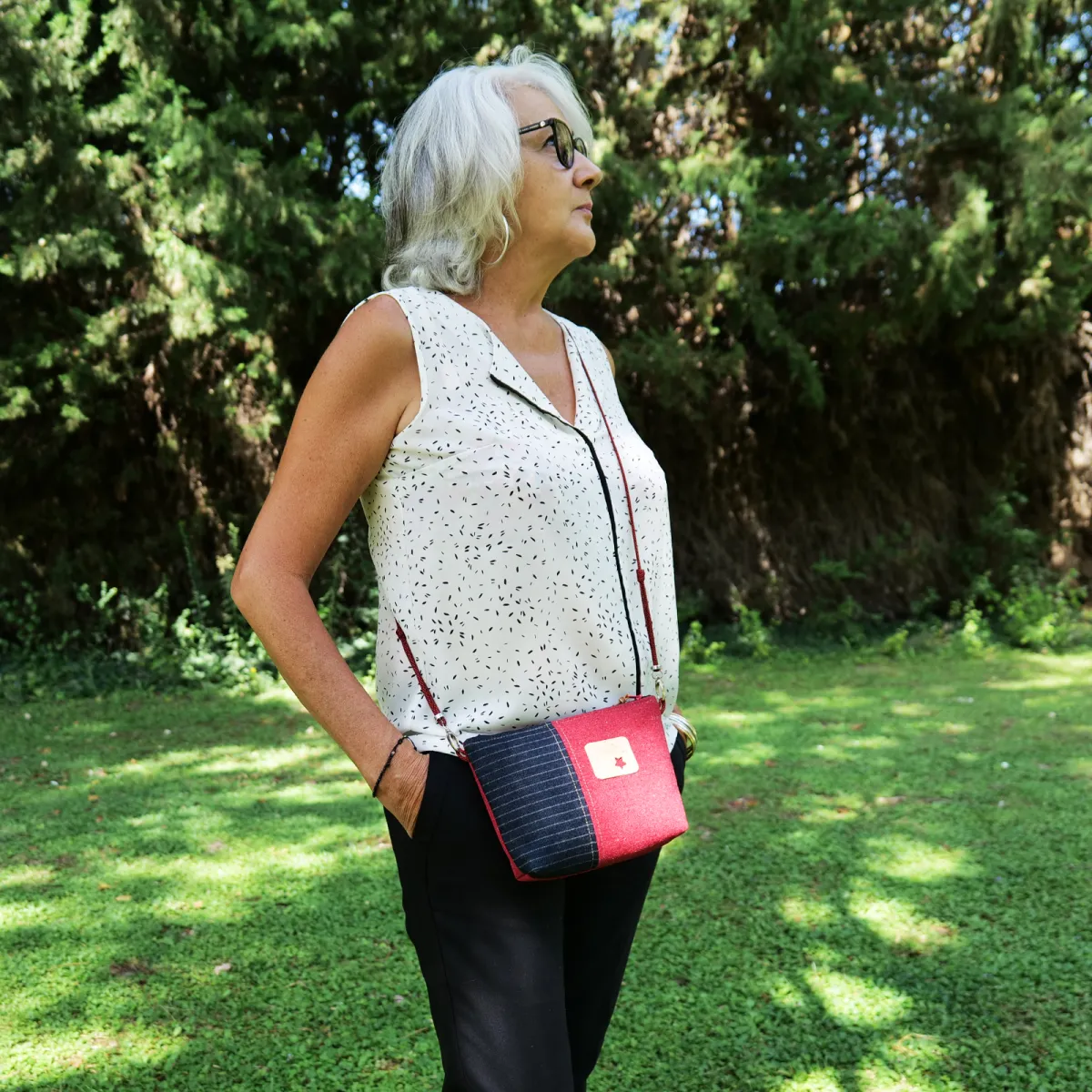 Mini sac Pochette Coton d'Avril Jano Rubis