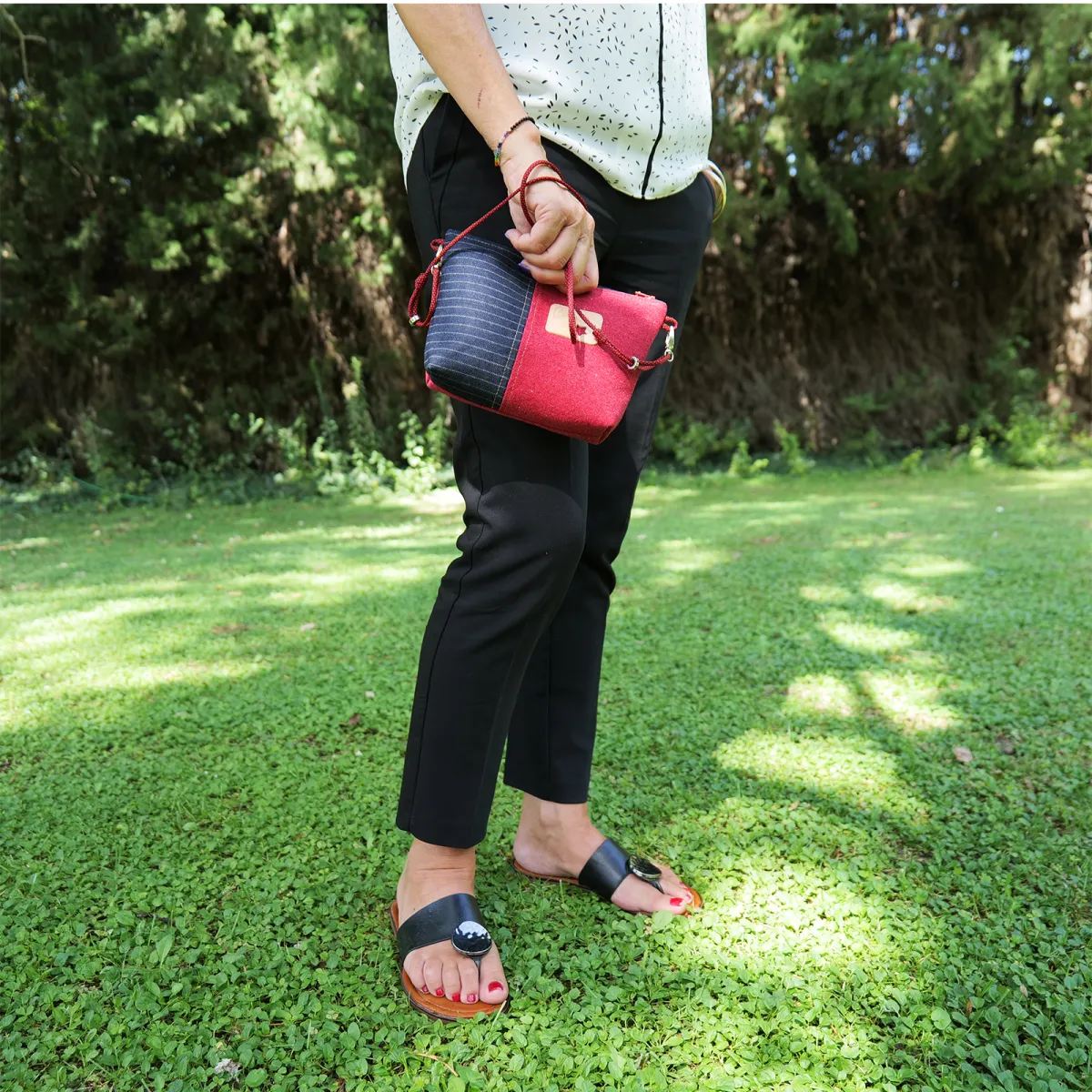 Mini sac Pochette Coton d'Avril Jano Rubis
