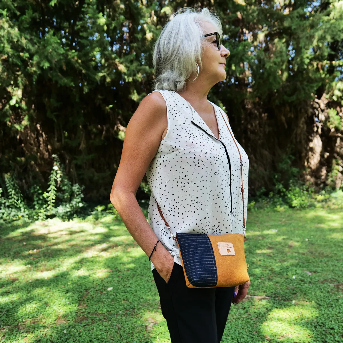 Mini sac Pochette Coton d'Avril  Jano Citrouille