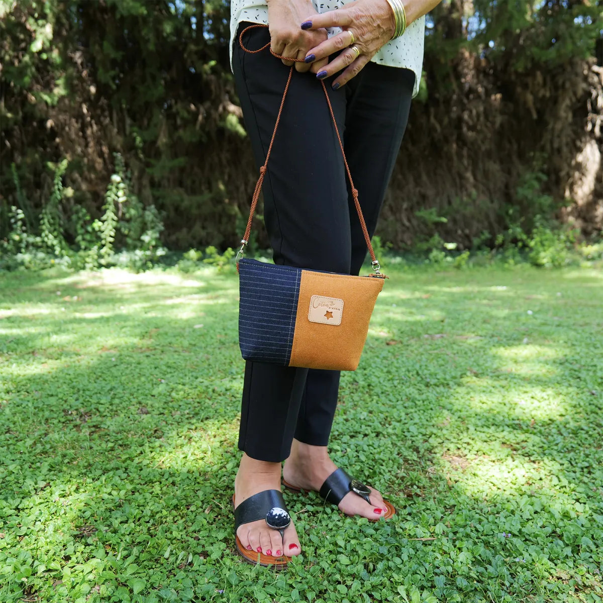Mini sac Pochette Coton d'Avril  Jano Citrouille