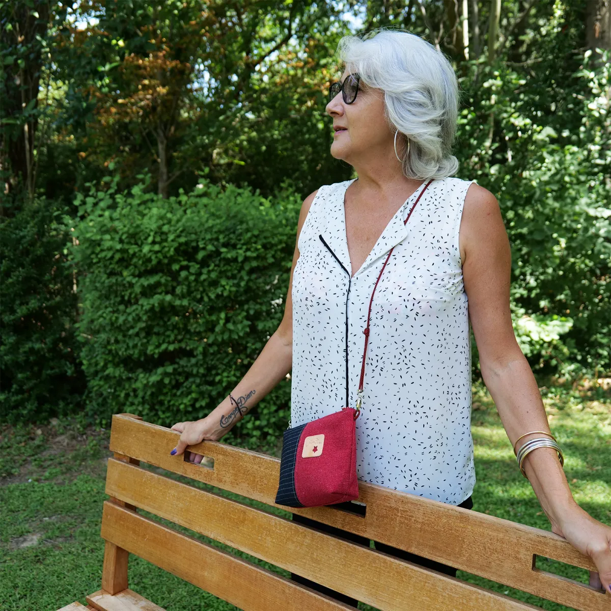 Mini sac Pochette Coton d'Avril Jano Rubis