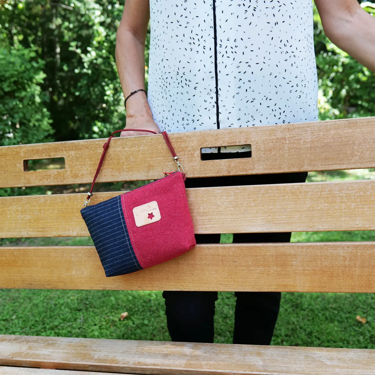 Mini sac Pochette Coton d'Avril Jano Rubis