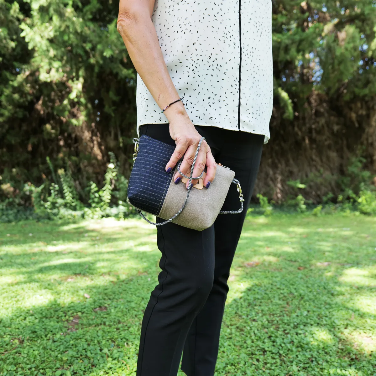 Mini sac Pochette Coton d'Avril Jano Taupe
