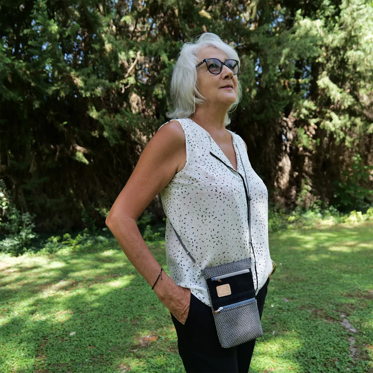 Mini sac Coton d'Avril Alix Fusain