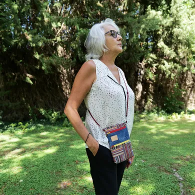 Mini Sac Coton d'Avril Alix Quadrille