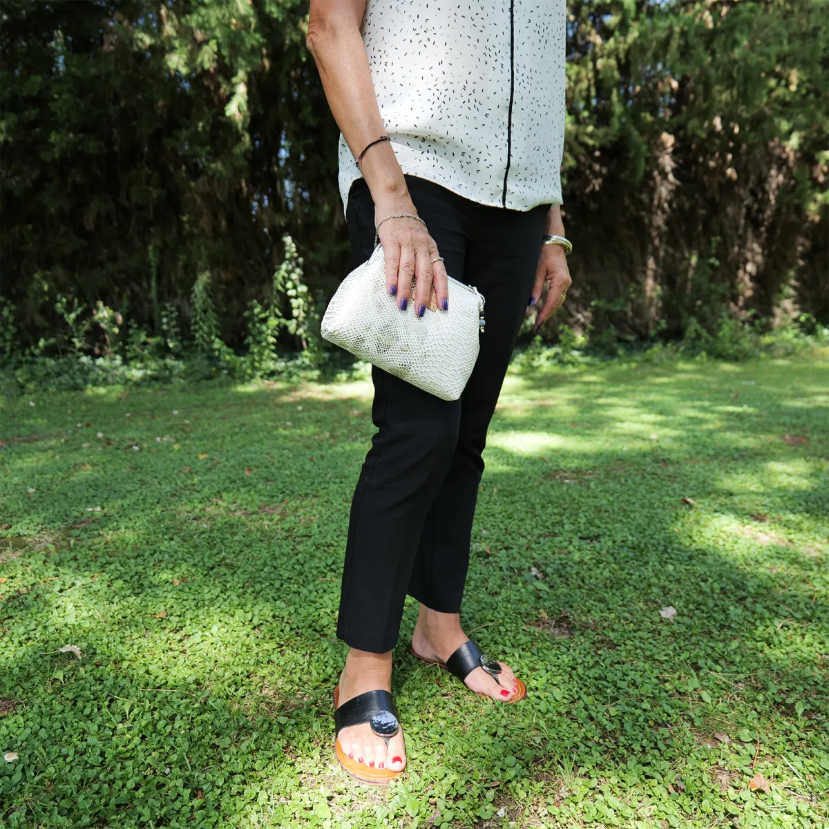 Mini Sac Coton d'Avril ECAILLE Blanc Argent