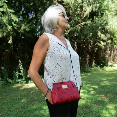 Mini Sac Coton d'Avril ECAILLE Rouge