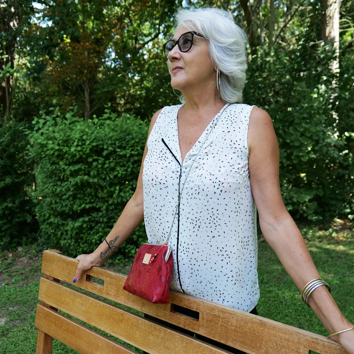 Mini Sac Coton d'Avril ECAILLE Rouge
