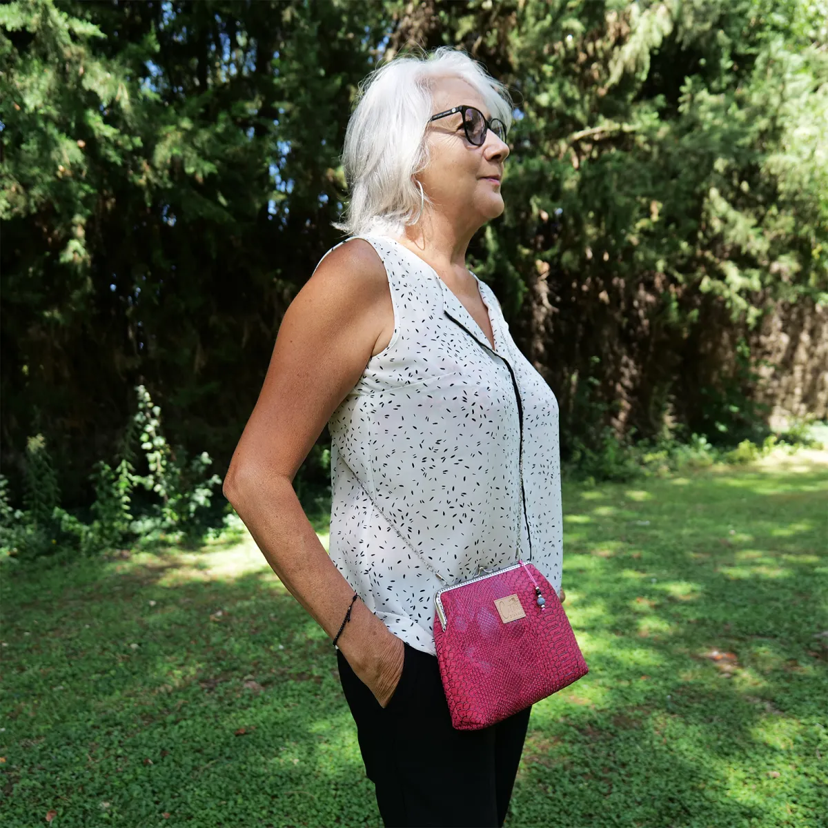 Mini Sac Coton d'Avril ECAILLE Fuchsia