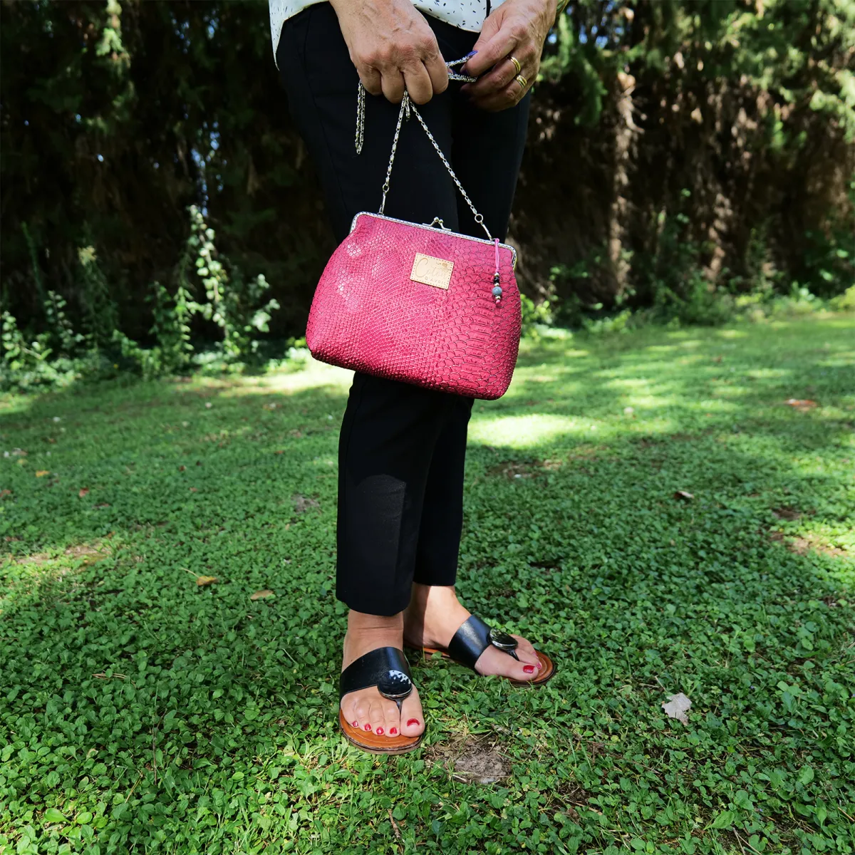 Mini Sac Coton d'Avril ECAILLE Fuchsia