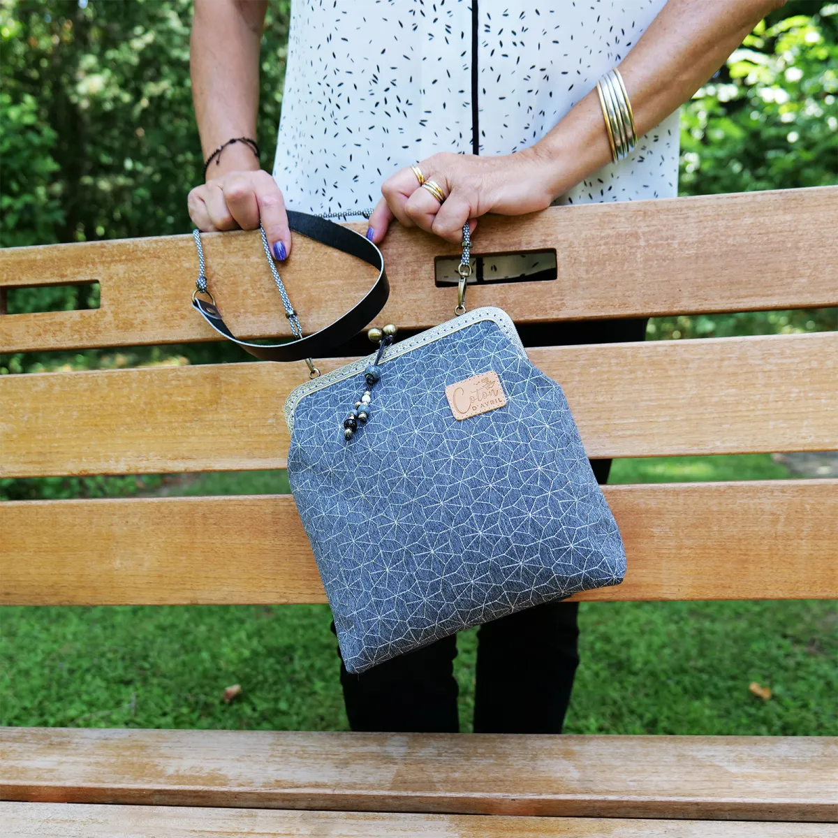 Mini Sac Coton d'Avril MELODIE Gris argent