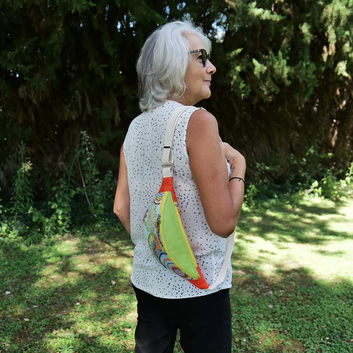 Sac banane Coton d'Avril Melisse couleurs orange
