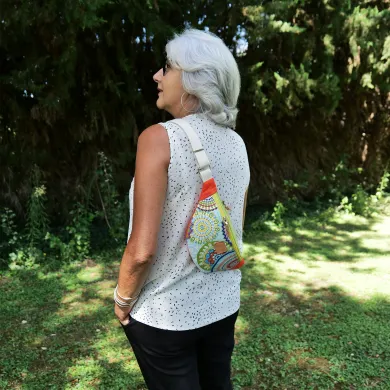 Sac banane Coton d'Avril Melisse couleurs orange