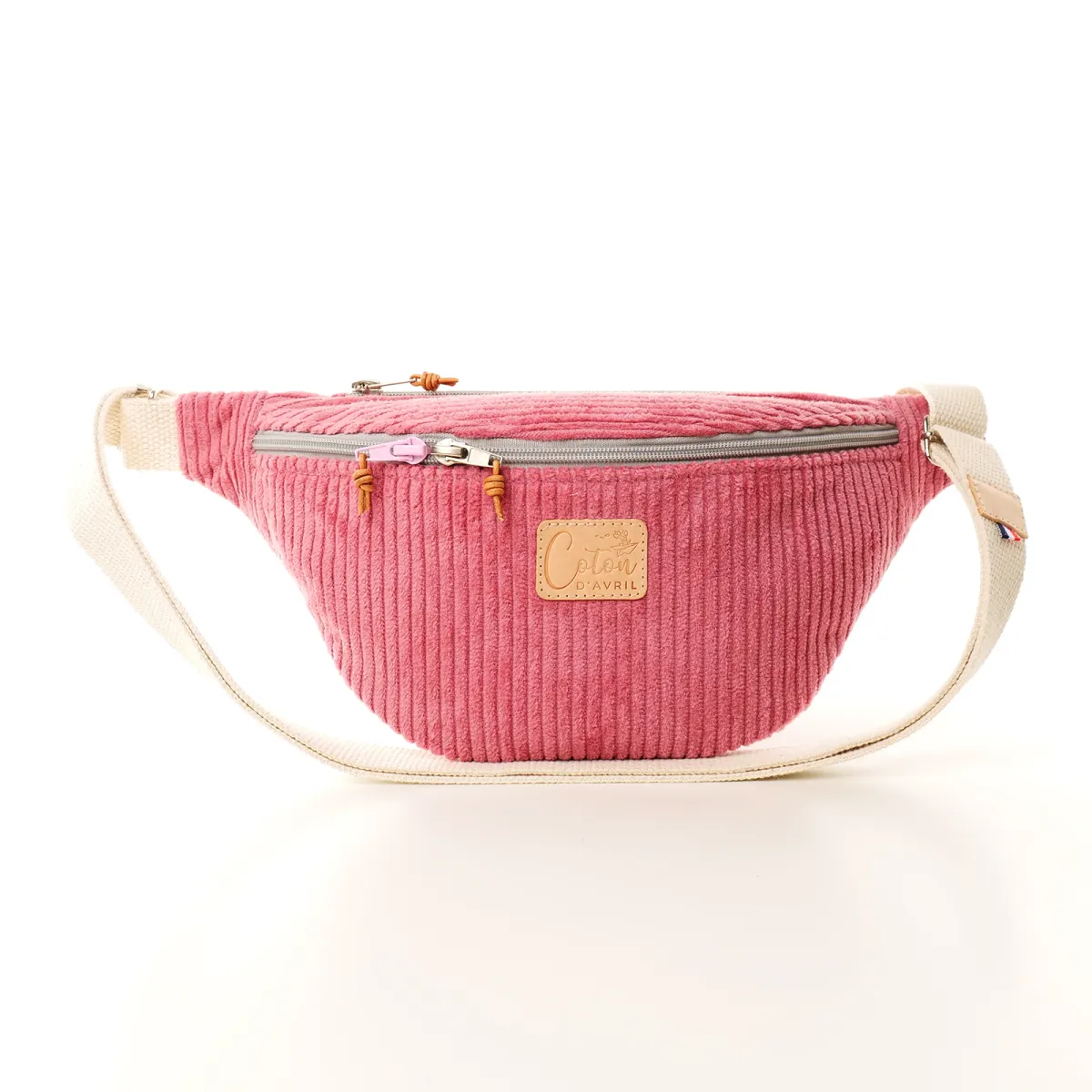 Sac banane Coton d'Avril Melisse Velours rose