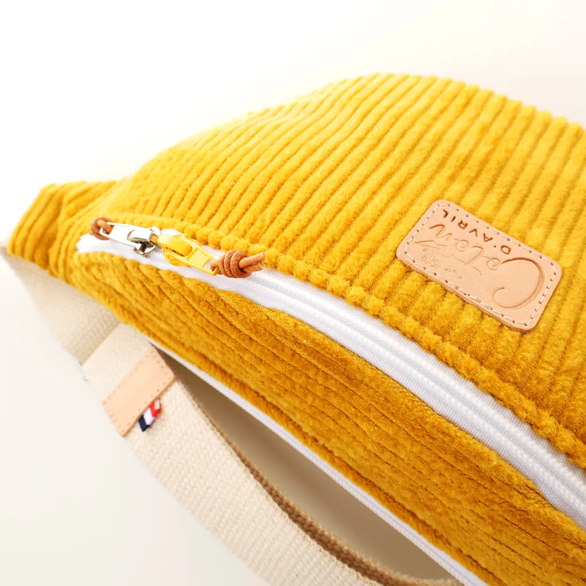 Sac banane Coton d'Avril Melisse Velours moutarde