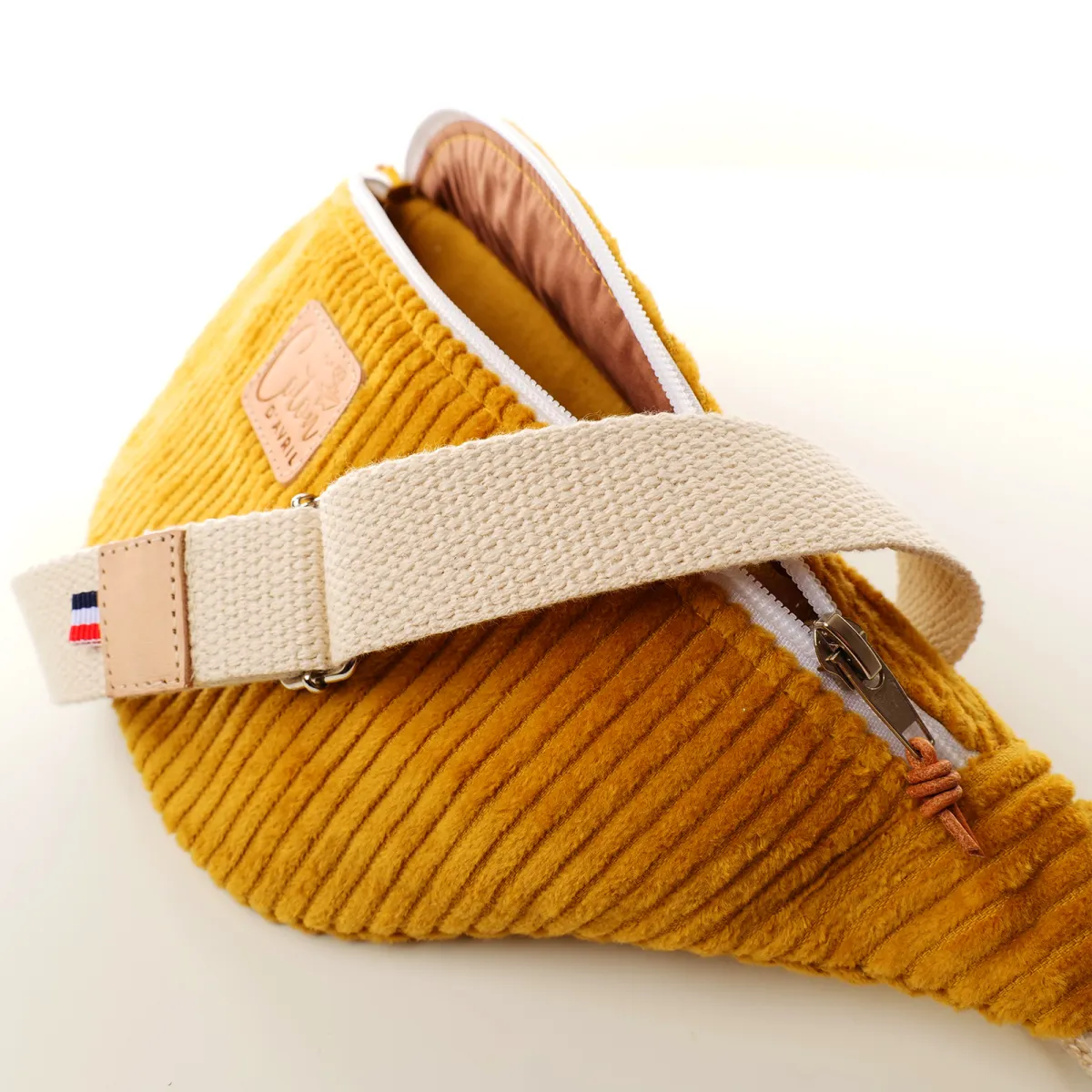 Sac banane Coton d'Avril Melisse Velours moutarde