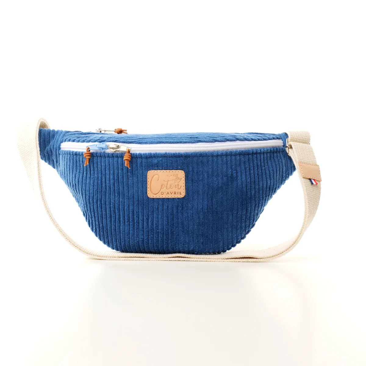 Sac banane Coton d'Avril Melisse Velours bleu