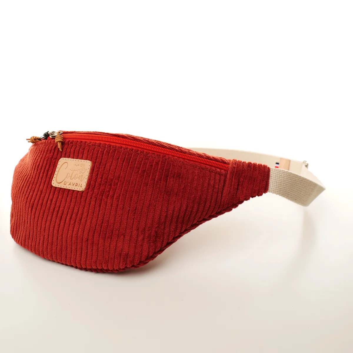 Sac banane Coton d'Avril Melisse velours acajou