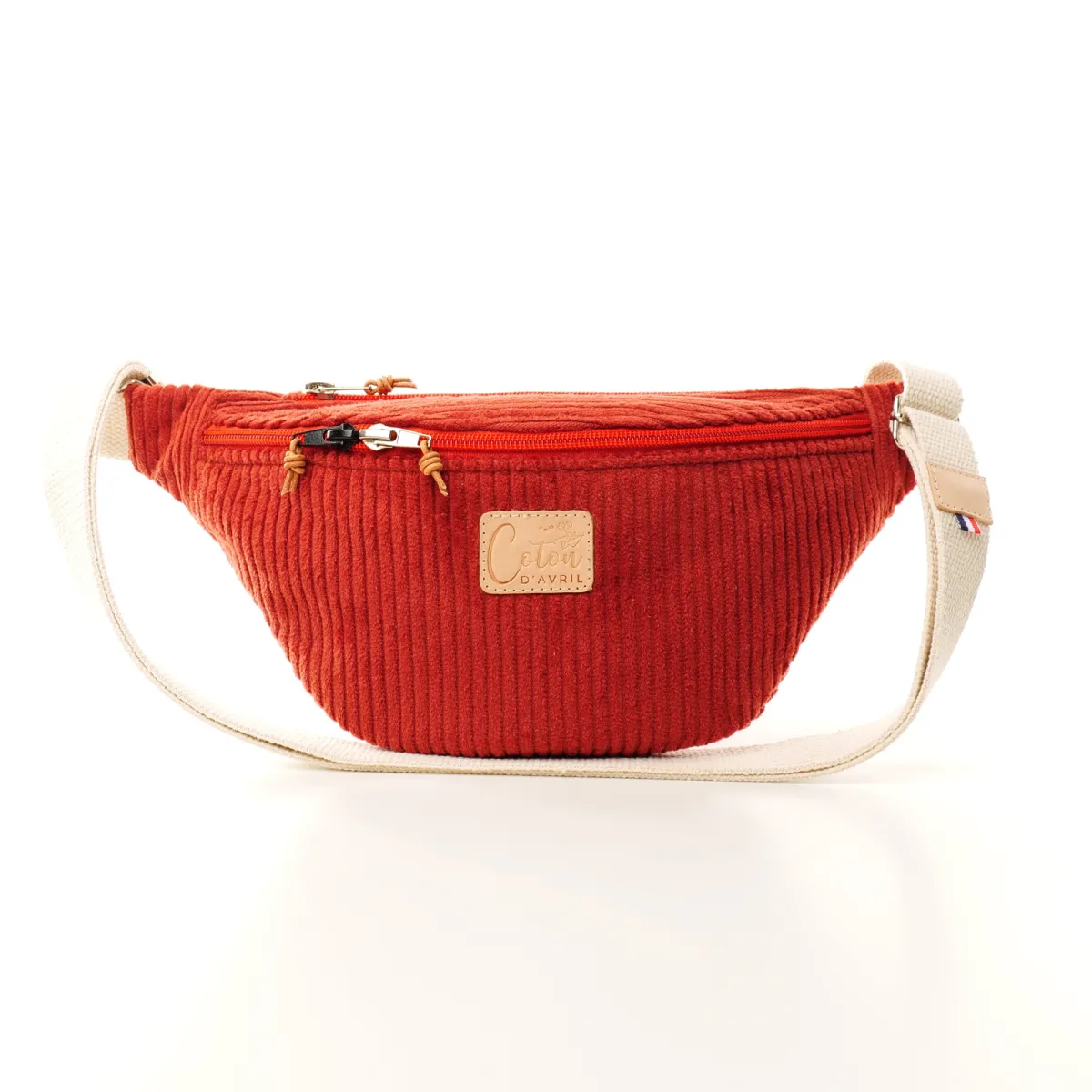 Sac banane Coton d'Avril Melisse velours acajou