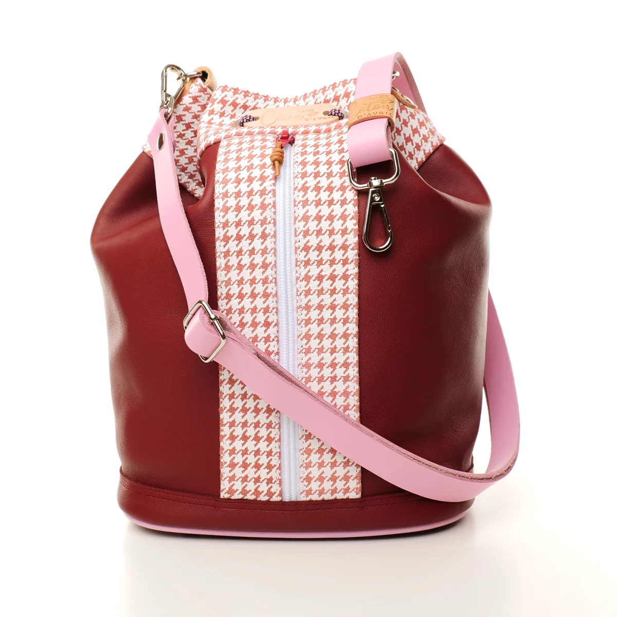 Sac seau Coton d'Avril Angèle Cuir prunelle