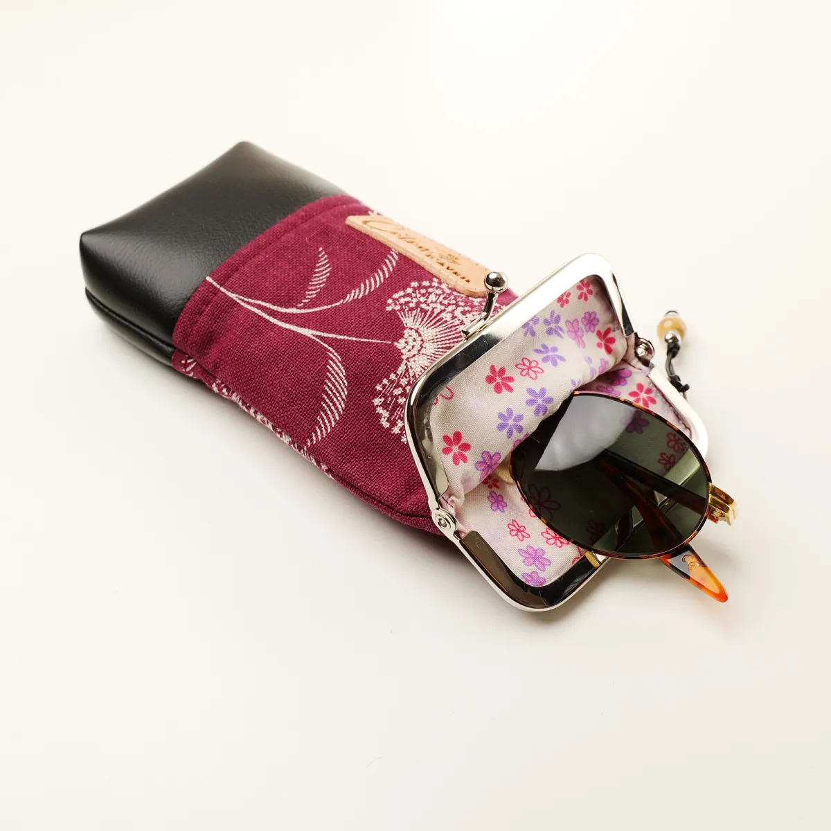 Etui à lunettes Coton d'Avril Songe Bordeaux