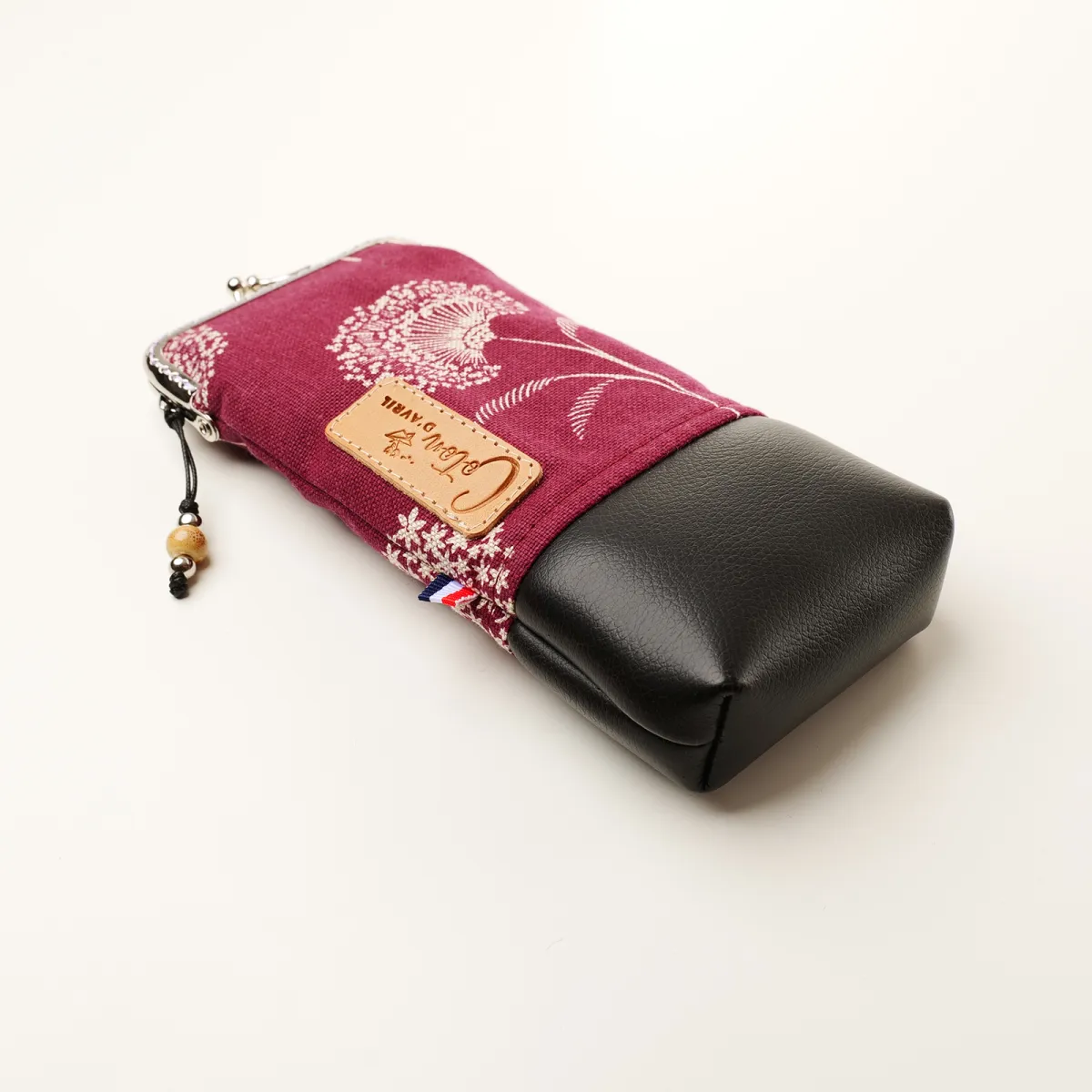 Etui à lunettes Coton d'Avril Songe Bordeaux