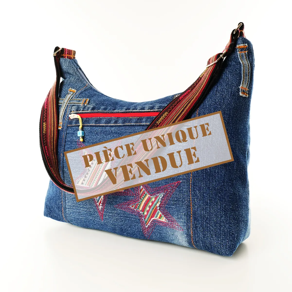 Sac à main Coton d'Avril ALPILLES Etoile Jeans Bleu