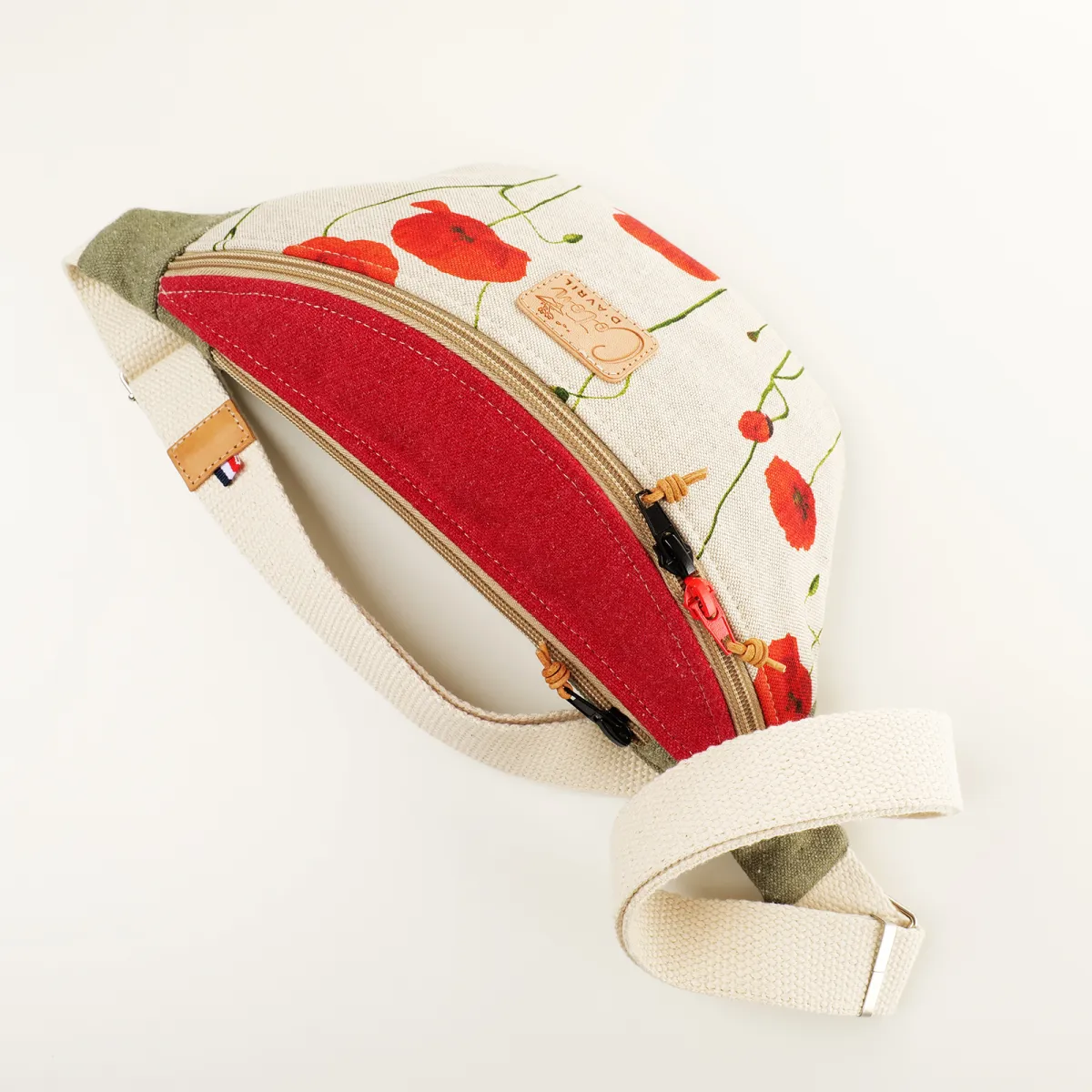 Sac banane Coton d'Avril MELISSE Coquelicot