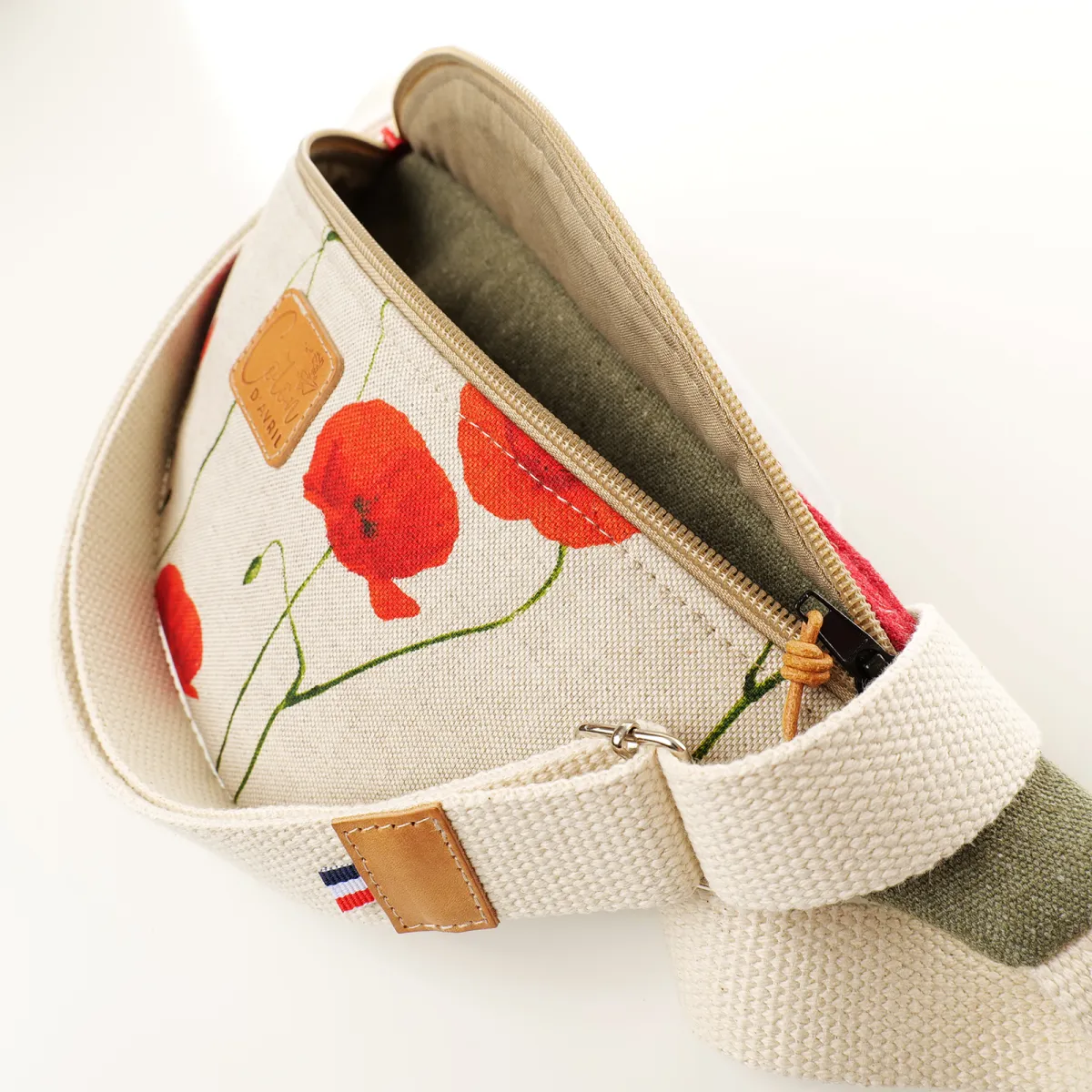 Sac banane Coton d'Avril MELISSE Coquelicot