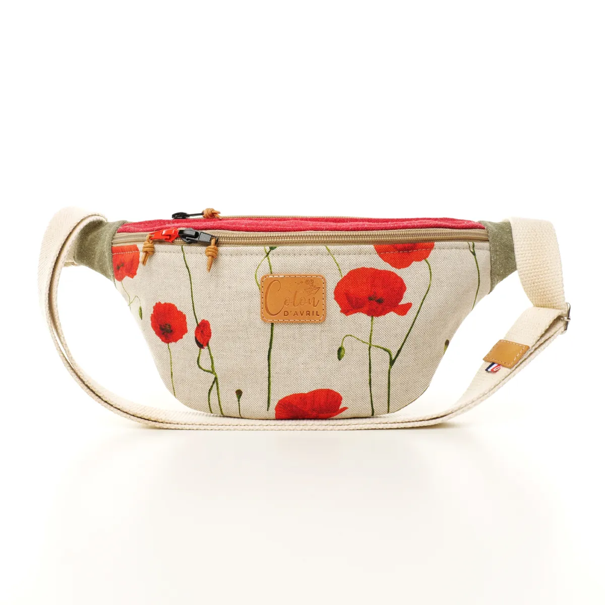 Sac banane Coton d'Avril MELISSE Coquelicot