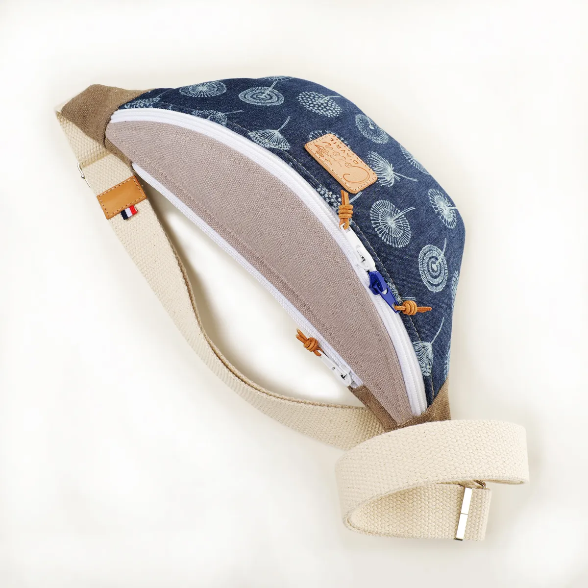 Sac banane Coton d'Avril MELISSE Songe Bleu