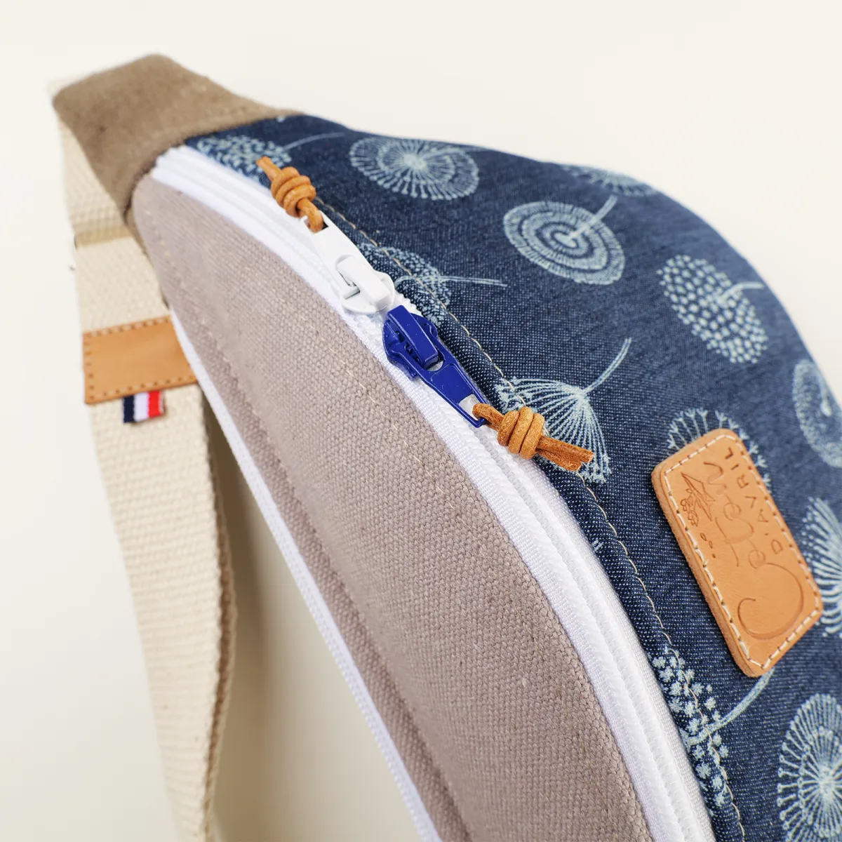 Sac banane Coton d'Avril MELISSE Songe Bleu