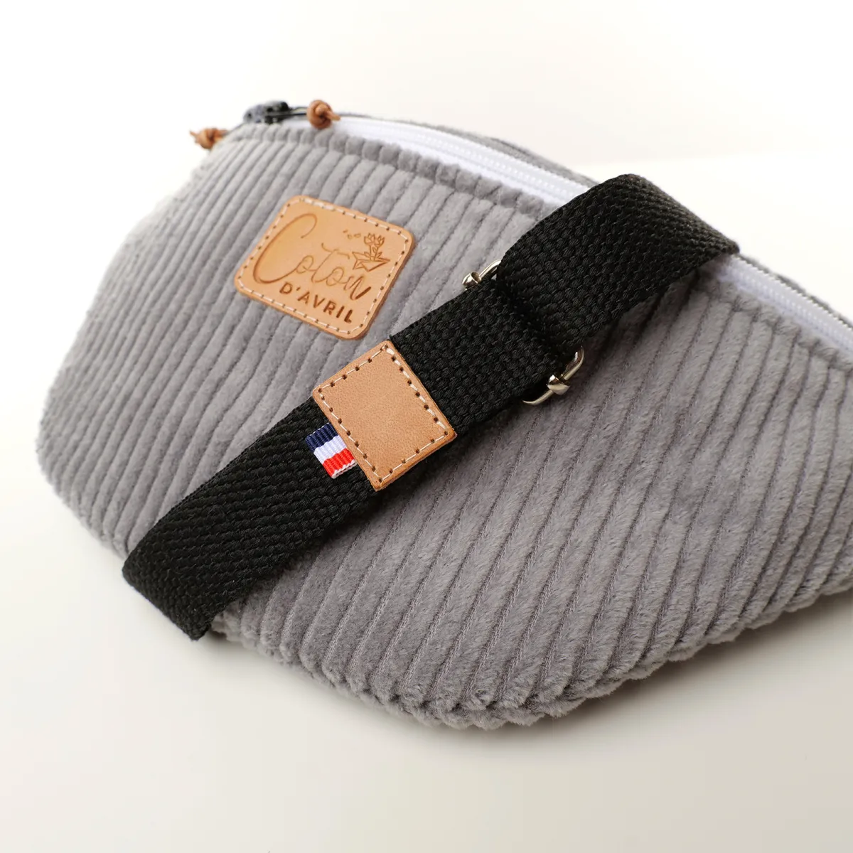 Sac Banane Coton d'Avril Melisse velours perlino