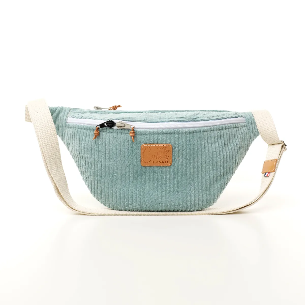 Sac Banane Coton d'Avril Melisse velours menthe