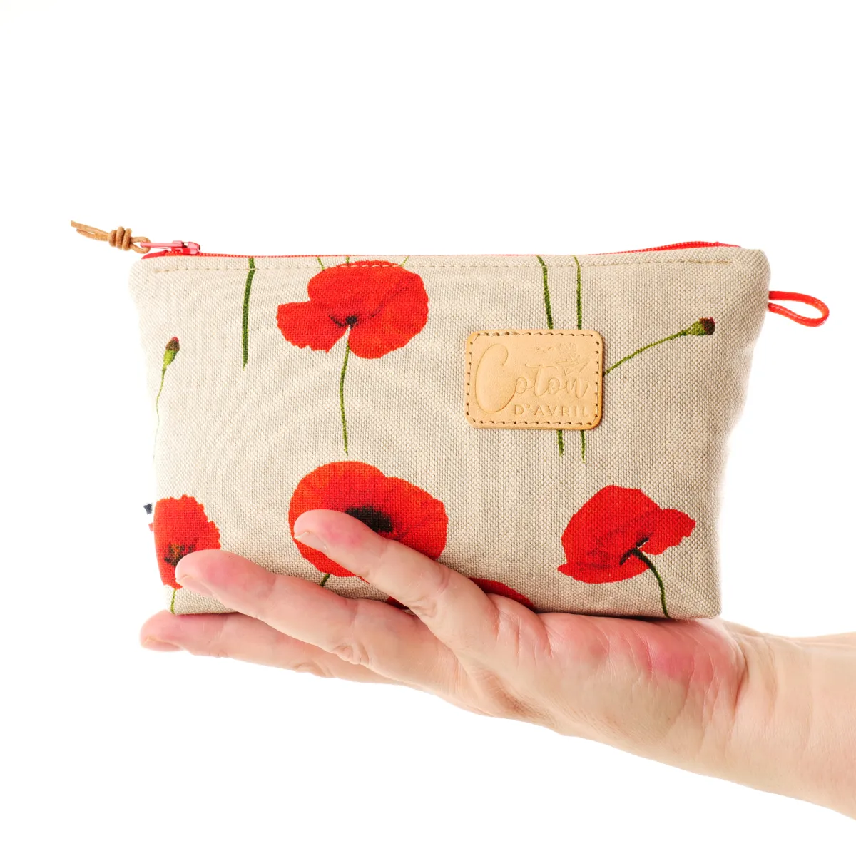 Trousse maquillage Coton d'Avril Coquelicot