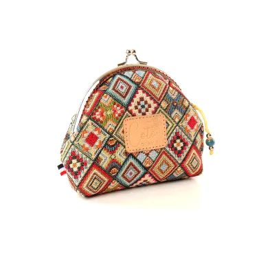 Ensemble pochette trousse étui à lunettes Coton d'Avril Mosaique