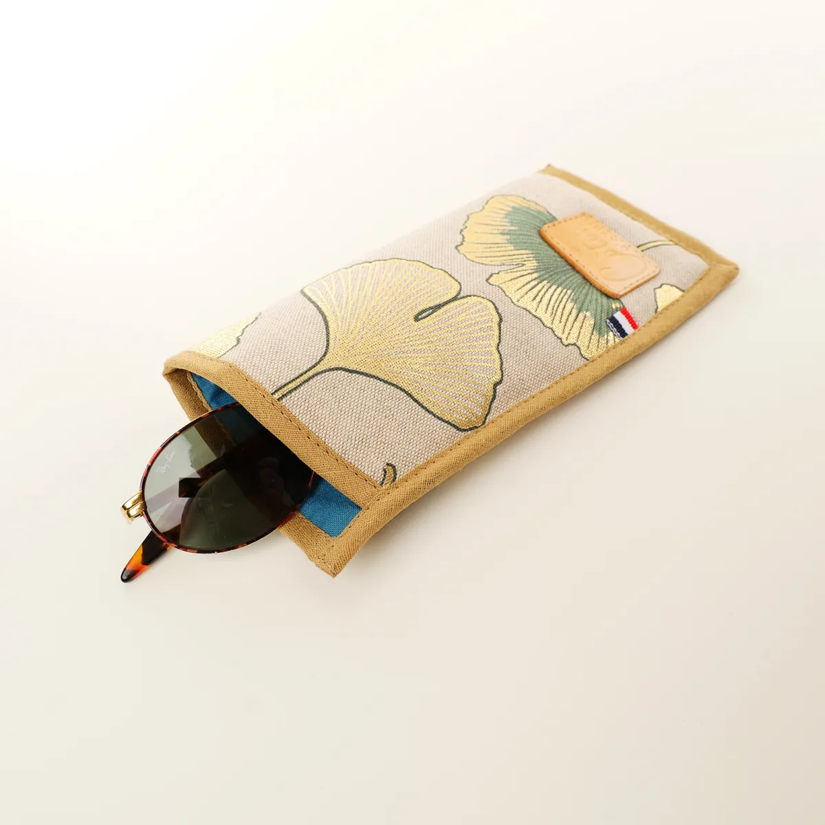 Etui à lunettes Coton d'Avril Ginkgo or