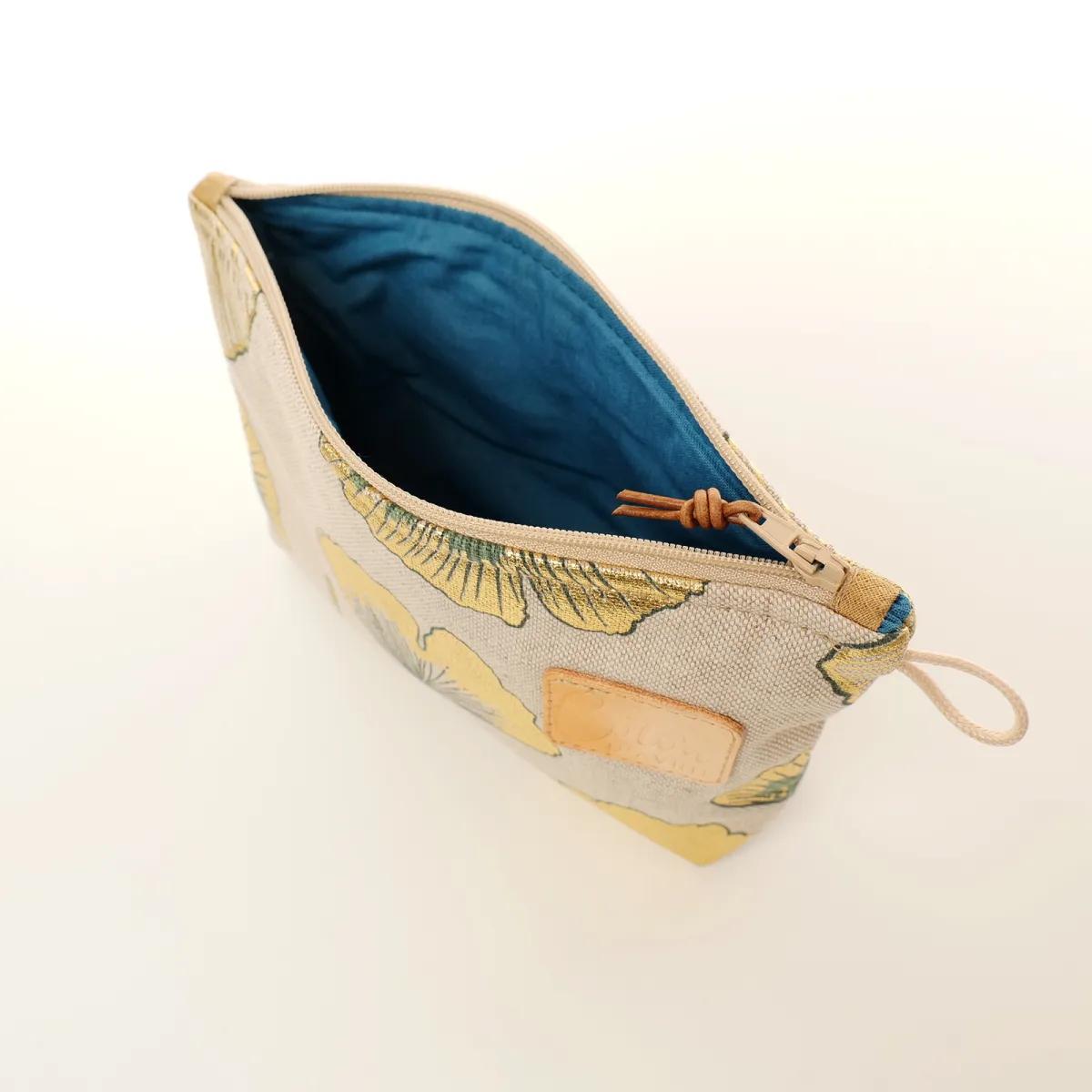 Trousse maquillage Coton d'Avril Ginkgo or