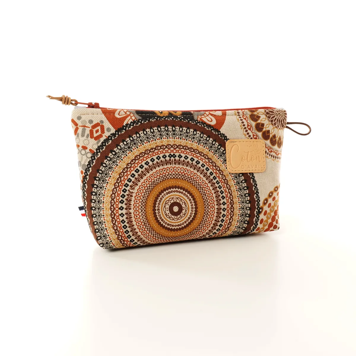 Trousse maquillage Coton d'Avril Mandala marron